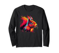 Paint Art Scoiattolo rosso Scoiattoli Maglia a Manica