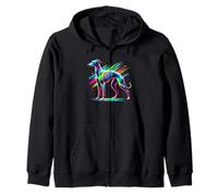 Paint Art Whippet Whippets Felpa con Cappuccio