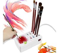 Paint Brush Cleaner Kids, Automatic Paintbrush Washer, Electric Paint Water Dispenser With Rinsing Feature, Fun Art Supplies, Drain And Brush Holder, For Valentine's Day, Thanksgiving, Christmas