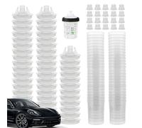 Paint Brush Cleaner Rinse Cup, Eusable Paint Sprayer Cup | Safe Reusable Spray Paints, Spray Guns & Accessories Paints Tools & Equipment With 50 Cups Lids System And 20 Plugs