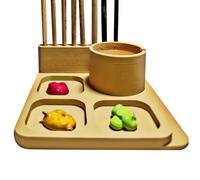 Paint Brush Cleaner Tool, Paint Brush Holder with Palette, 3D Printed Studio Organizer for Indoor, Home, School, Workshop, Classroom, Outdoor, Party