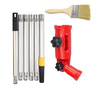 Paint Brush Extender Attachment - 180° Adjustable Angle Adapter | Rotating Paints Brush Holder for Extension Handle | Ceiling Wall Trim Peint Tool for Hard-to-Reach Corners, Indoor Outdoor Decorating