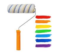 Paint Brush Roller,House Projects Renovation Supplies - Painting Roller Brush - For Doors Fences Decks Wall Ceilings Decorations Cabinets, Cotton, Polyester, Acrylic