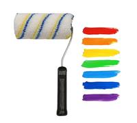 Paint Brush Roller,House Projects Renovation Supplies - Painting Roller Brush - For Doors Fences Decks Wall Ceilings Decorations Cabinets, Cotton, Polyester, Acrylic