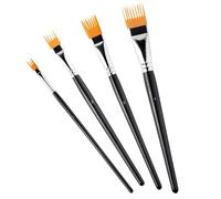 Paint Brush Set,Multifunctional 4 Pieces Pen - Artistic Flat Paint Brush - Sturdy Build For Halloween Studio Travel Hobbies Birthday Classroom Outdoor Adults Kids Beginners
