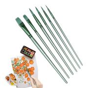 Paint Brushes Set, Artist Drawing Tools, 6 pezzi Size for Gouache Ink, Sturdy Detail Feature, Art Utility Category, Notebook Scrapbook Rock Greeting Card Classroom Studio Home Use