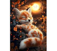 Paint by Number for Adult,Animals Flowers Moon DIY Oil Painting Kits on Canvas for Beginner,with Brushes and Acrylic Pigment,Paint by Numbers Arts and Crafts Kit for Home Decor with frame,50x65cm
