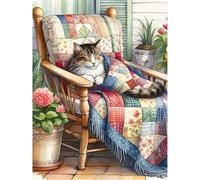 Paint by Number for Adult,Cat Plants DIY Oil Painting Kits on Canvas for Beginner,with Brushes and Acrylic Pigment,Paint by Numbers Arts and Crafts Kit for Home Decor Without Frame,40x50cm