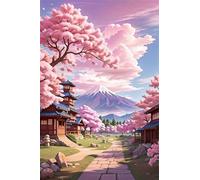 Paint by Number for Adult,Japanese Landscape DIY Oil Painting Kits on Canvas for Beginner,with Brushes and Acrylic Pigment,Paint by Numbers Arts and Crafts Kit for Home Decor Without Frame,40x50cm