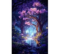 Paint by Number for Adult,Jungle Purple DIY Oil Painting Kits on Canvas for Beginner,with Brushes and Acrylic Pigment,Paint by Numbers Arts and Crafts Kit for Home Decor with frame,50x65cm