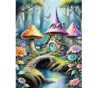 Paint by Number for Adult,Loft Bridge Jungle DIY Oil Painting Kits on Canvas for Beginner,with Brushes and Acrylic Pigment,Paint by Numbers Arts and Crafts Kit for Home Decor with frame,50x65cm