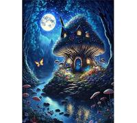 Paint by Number for Adult,Night Jungle Moon DIY Oil Painting Kits on Canvas for Beginner,with Brushes and Acrylic Pigment,Paint by Numbers Arts and Crafts Kit for Home Decor with frame,50x65cm