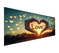 Paint by Numbers Amore Dipingere con i Numeri Mano Colorare con i Numeri Adulti e Bambini con Pennelli Pittura a Pigmento Acrilico Disegno, Hobby Creativi Adulti, Decorazioni Autunnali 60X80cm L6-928