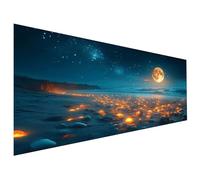 Paint by Numbers Calcolo Dipingere con i Numeri Luna Colorare con i Numeri Adulti e Bambini con Pennelli Pittura a Pigmento Acrilico Disegno, Hobby Creativi Adulti Idee Regalo Donna 50X110cm L6-1002