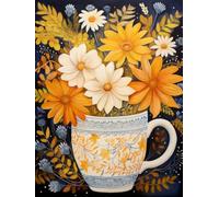 Paint by Numbers for Adult inizier, set di pittura acrilica con pennelli e colori può essere utilizzato come regalo, decorazione per la casa, 40 x 50 cm, senza cornice, bouquet di fiori