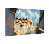 Paint by Numbers Italia, Dipingere con i Numeri Adulti Città, Fai Da Te Quadri da Dipingere Numerati, Painting by Numbers con Pennelli Pigmento Acrilici Tela 70x30cm, Decora la casa Regalo Donna Q-25
