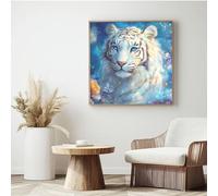 Paint by Numbers Kit per adulti Sogno, Tigre Painting per principianti, Peinture acrilica con 6 pennelli, pittura a olio fai da te Artigianato artistico per decorazione della parete - (40 x 40 cm/16 x