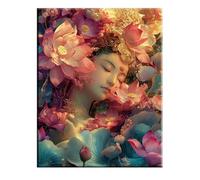 Paint by Numbers, Sogno Dipingere con i Numeri, Kit Pittura Adulti con Vernici e Pennelli, zen Quadri da Dipingere Numerati, Tela Antipiega 30x40cm, Hobby Creativi Adulti, Decorazioni Casa 2w-296
