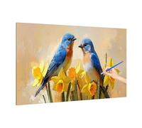 Paint by Numbers Uccello, Dipingere con i Numeri per Adulti Bambini, Fiori Quadri da Dipingere Numerati, Kit Pittura Adulti con i Numeri con Pennelli Pigmento Acrilico (Senza Cornice) 160x70cm Z-59