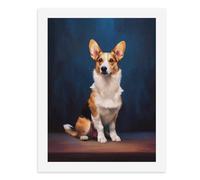 Paint by Numbers Un affascinante Corgi seduto con grazia Kit per pittura digitale per adulti Crea la tua scena magica forniture artistiche senza cornice 40 x 50 cm