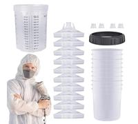 Paint Cups - Spray Paint Cups | Paint Sprayer Cups | 10 Pack Paint Sprayer Cups With Clear Scale, Paint Mixing Cups, Reusable Paint Cups For Car Spraying, Paint Cups With Lids For Auto Body Shops