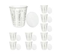 Paint Measuring Cups, Precise Painting Mixing Cup, Clear Measuring Cups with Lids, Epoxy Resin Mixing Cups, Paint Mixing Cup Set, 10-Piece Measuring Cup Set, Paint Mixing and Measuring Cups,