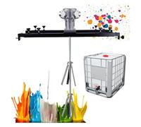 Paint Mixer, Pneumatic Bracket Mixer, Air Agitator, Pneumatic Ton Tank Mixer Machine, Folding Propeller, for Paint Coating Materials(Large5Cylinders)