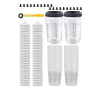 Paint Mixing Cups, 6oz 165 ml Clear Measuring Containers, Multi-Functional Arts Crafts Tools for Car, Repair, Models, Renovation, Modifica, Projects, Indoor and Outdoor Uses, 2,55 x 2,67 pollici