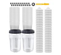 Paint Mixing Cups, Measuring Mixer Containers, 2.56x2.6in Clear Graduated Design, Multi Functional Use, Auto Repairing Cup for Arts, Crafts, Car Repair, Models, Renovation Projects