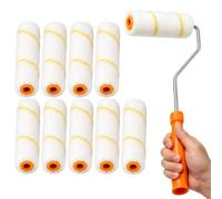 Paint Roller Tool Kit - 10 Pieces Paint Roller Tool Kit with Handle