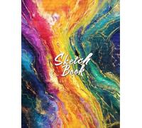 Paint Sketchbook: Color Flow Abstract Texture Design: Doodle Pad for Adults Smooth White Paper 8.5" X 11" - 120 Pages Blank Paper Sketch Notepad (Premium Artistic Cover Vol. 18)