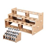 Paint Tube Organizer, 3 Layer Wood Art Tubes Brushes Holder Stand, 13.4x7.3x6.7 Inch Rack with Solid Base, Wooden Storage with Easy Access, Accessories for Artists Lovers Studio Home Office Craft Room