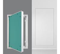 Paintable Access Panel Door over Stud, Magnetic Inspection Doors with Press The Metal Lock and Screws, Wall/Ceiling/Floor Mounting Service Gate for Tailgate/Duct(26x32in)