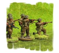 Painted British Rifle Squad ( Bren x1) 28m - World War II Bolt Action