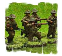 Painted British Rifle Squad (Bren x1) 28m - World War II Bolt Action