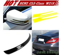Painted Fit FOR Mercedes Benz CLS W218 4D Trunk Spoiler + Turn Signal Sticker