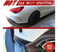 Painted Matt Black Fit FOR Mercedes benz CLA W117 4D Bumper Lip Splitter Spoiler