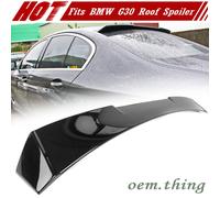Painted Pure Black V Style Roof Spoiler Fits BMW 5-Series G30 G38 4D Sedan ABS