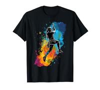 Painted Rock climber Donne artistico Ragazze Arrampicata Maglietta