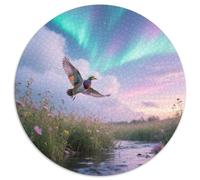 Painted Snipe 1000 Pezzi Puzzle Circolare Difficoltà Equilibrata Per Tutte Le Generazioni Rafforzamento Logico Bird Decorazione Tavolino Da Caffè Appeso A Parete 1000pcs (67.5x67.5cm)
