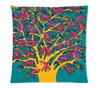 Painted Street Grafitti Art Keith Haring SKCASE Pillow Cases 18x18 inch Cushion Case (Two sides)