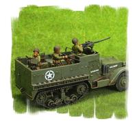 Painted US M3 Halftrack And Crew - 28mm WW2 - World War II Bolt Action