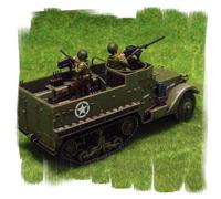 Painted US M3 Halftrack And Crew - 28mm WW2 - World War II Bolt Action