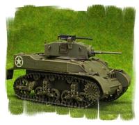 Painted US Stuart Light tank - 28mm WW2 - World War II bolt action