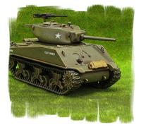 Painted1 US Jumbo Sherman tank - 28mm WW2 - World War II Bolt Action