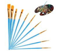 Painting Brush Kit Flexible Bristles Professional Art Supply Collection