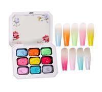 Painting Gel for Nail 9-Colors Sponge Pat Gradient DIY Drawing Art