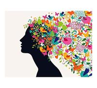 Painting Illustration Abstract Psychedelic Hair Design Art Print Poster Wall Decor 12X16 Inch Pittura Illustrazione Astratto Manifesto Parete