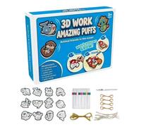Painting Kit - Educational DIY Craft Activity Set | Interactive Keychain Art Foam Painting Creative Learning Toy Hands for Boys Girls, Teens, Students, Classroom, Home or School