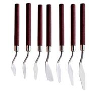 Painting Knives for Oil Paint - Spatula Knives Set, 7pcs Wood Handle Art Knive | Palette Knife Stainless Steel Tools, Smearing Knife, Color Blending Knifes, Painting Accessories, Perfect Set for Arti